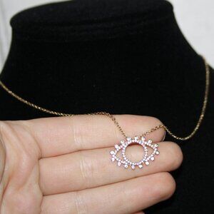 Beautiful gold and CZ Evil Eye necklace LUCKY STAR Jewels 16-19"